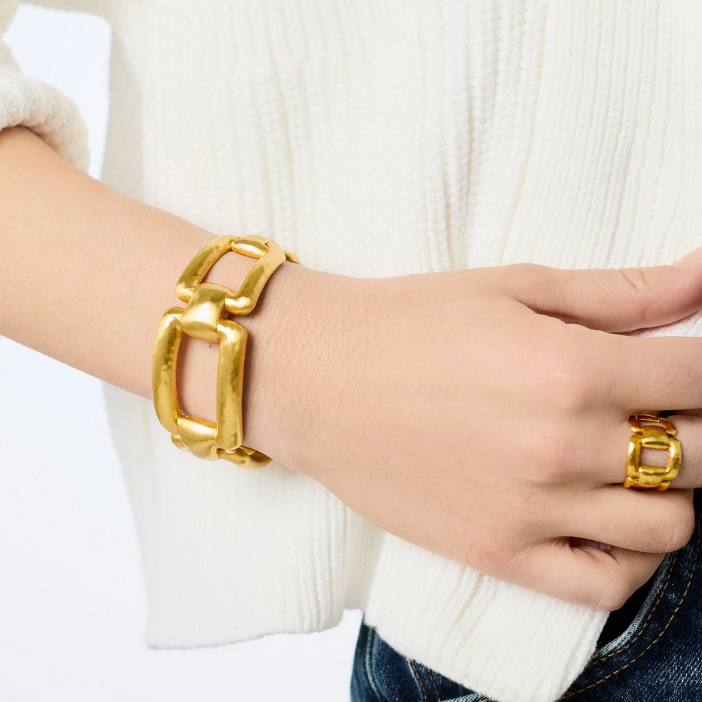 Julie Vos Sahara Gold Cuff Bracelet