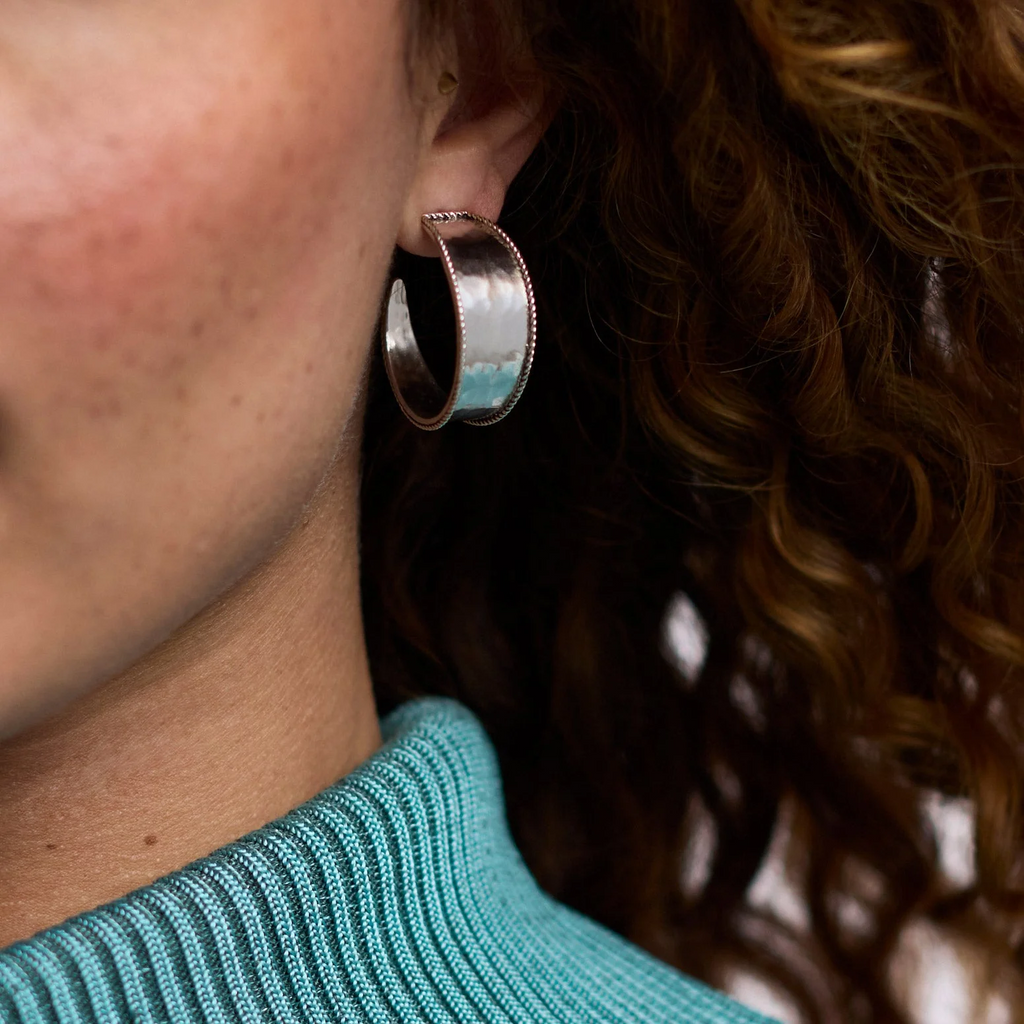 Julie Vos Savoy Small Silver Hoop Earrings