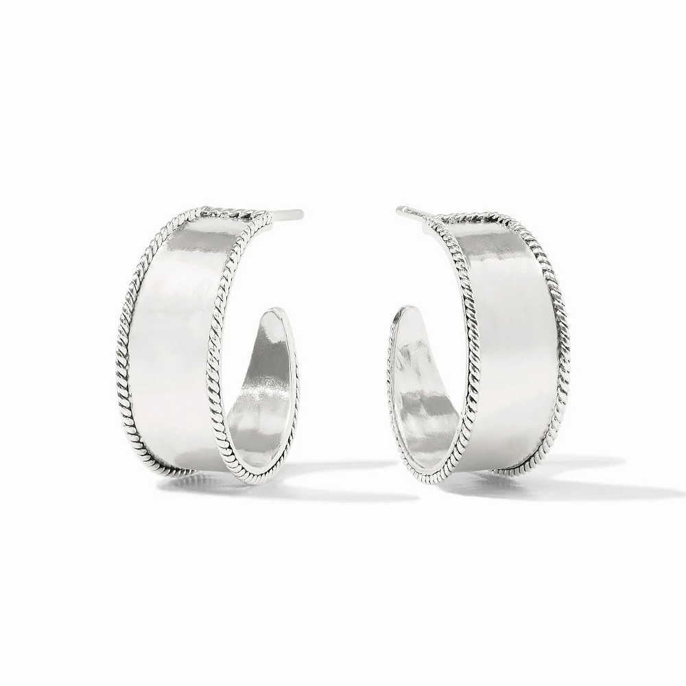 Julie Vos Savoy Small Silver Hoop Earrings