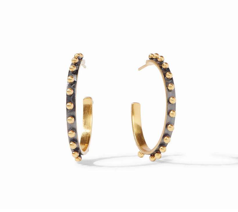 Julie Vos SoHo Mixed Metal Medium Hoop Earring
