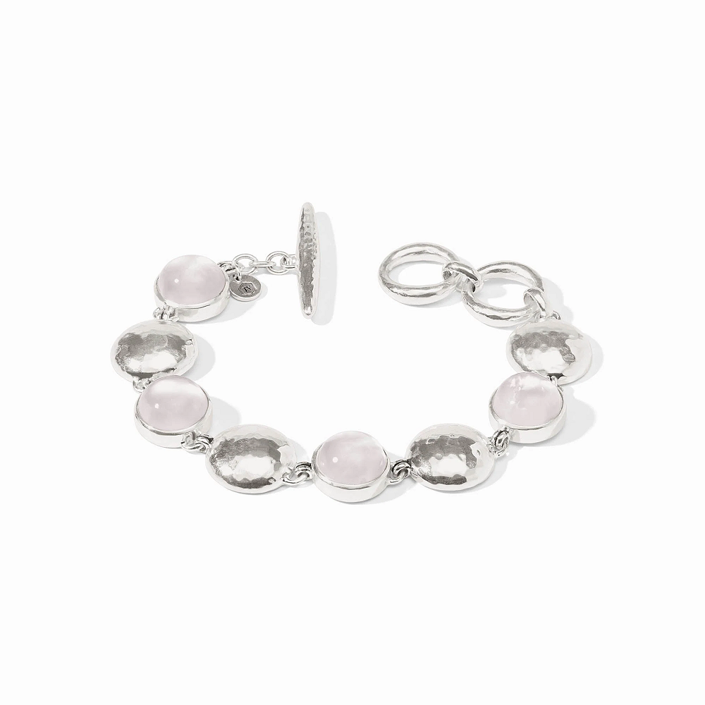 Solara Silver Stone Bracelet in Iridescent Clear Crystal