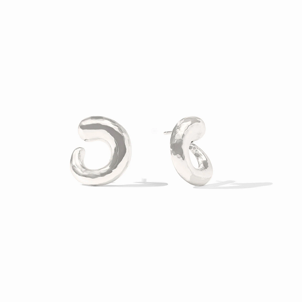 Julie Vos Solara Small Silver Spiral Earring