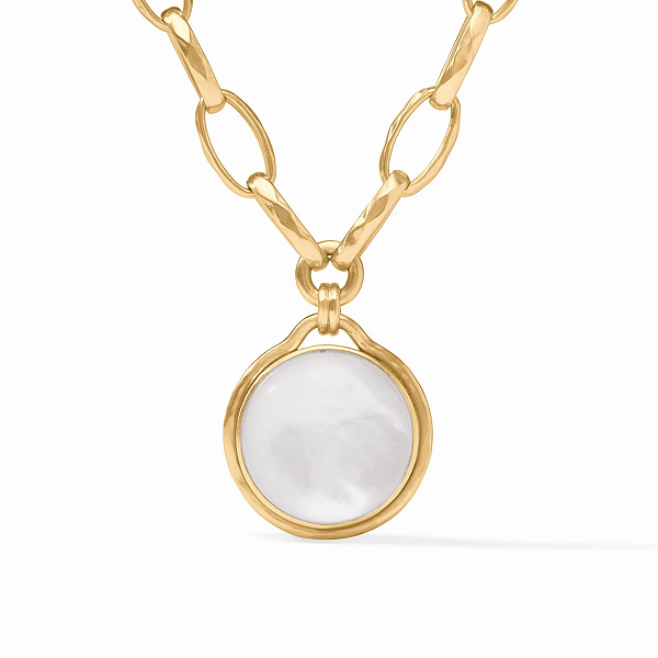 Julie Vos Solara Iridescent Clear Crystal Statement Necklace