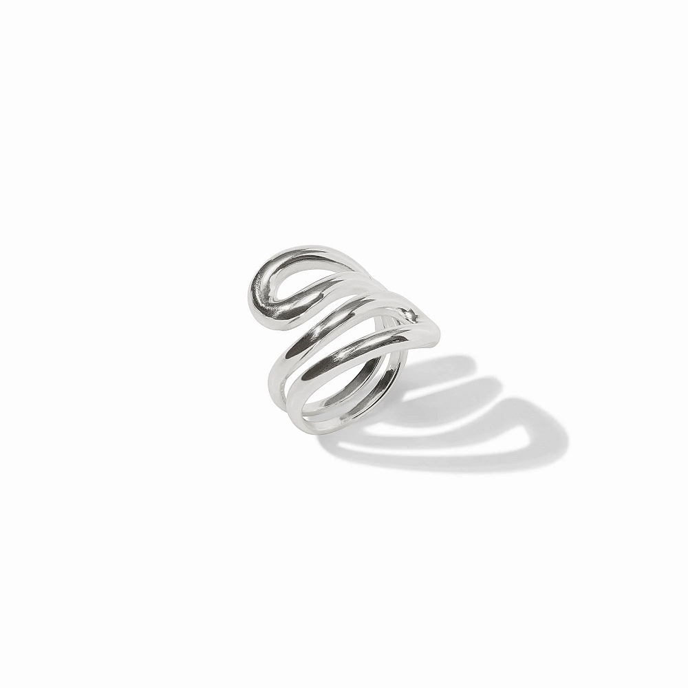 Wave Silver Wrap Ring