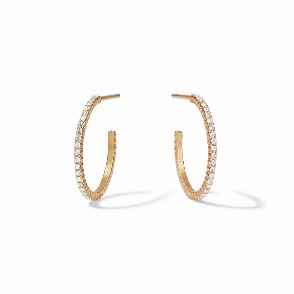 Julie Vos Windsor small CZ Hoop Earring