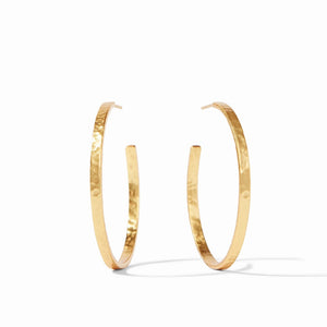 Crescent Large Gold Hoop Earrings
