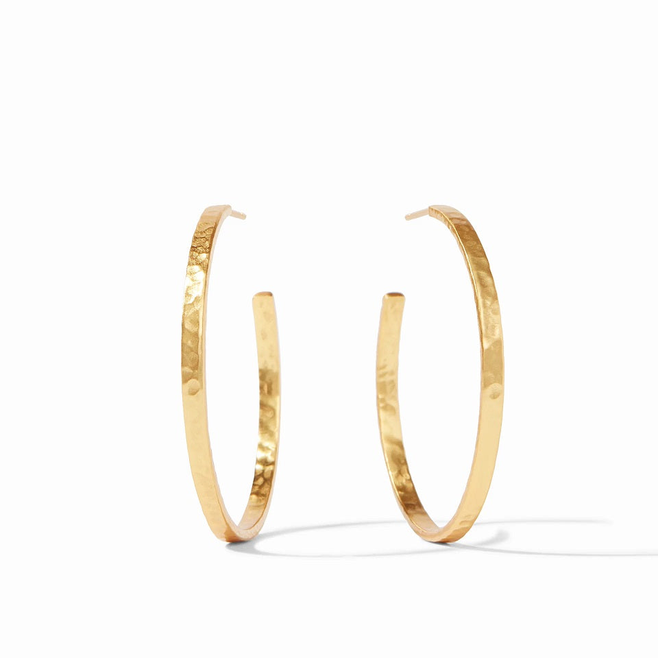 Crescent Gold Hoop Earrings / Medium