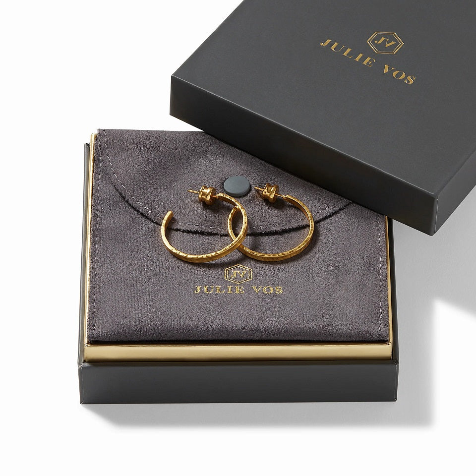 Crescent Large Gold Hoop Earrings