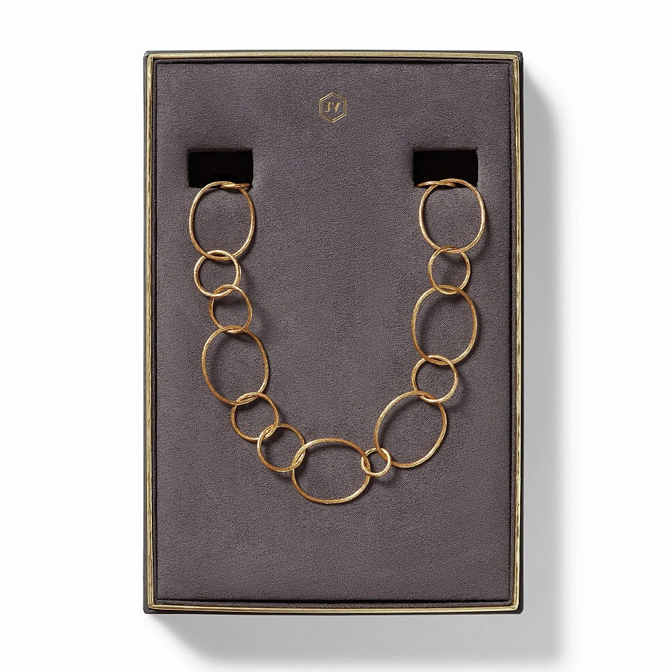 Colette Gold Textured Chain Link Necklace