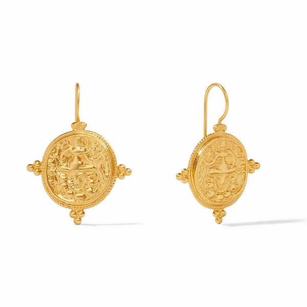 Quatro Gold Coin Earrings