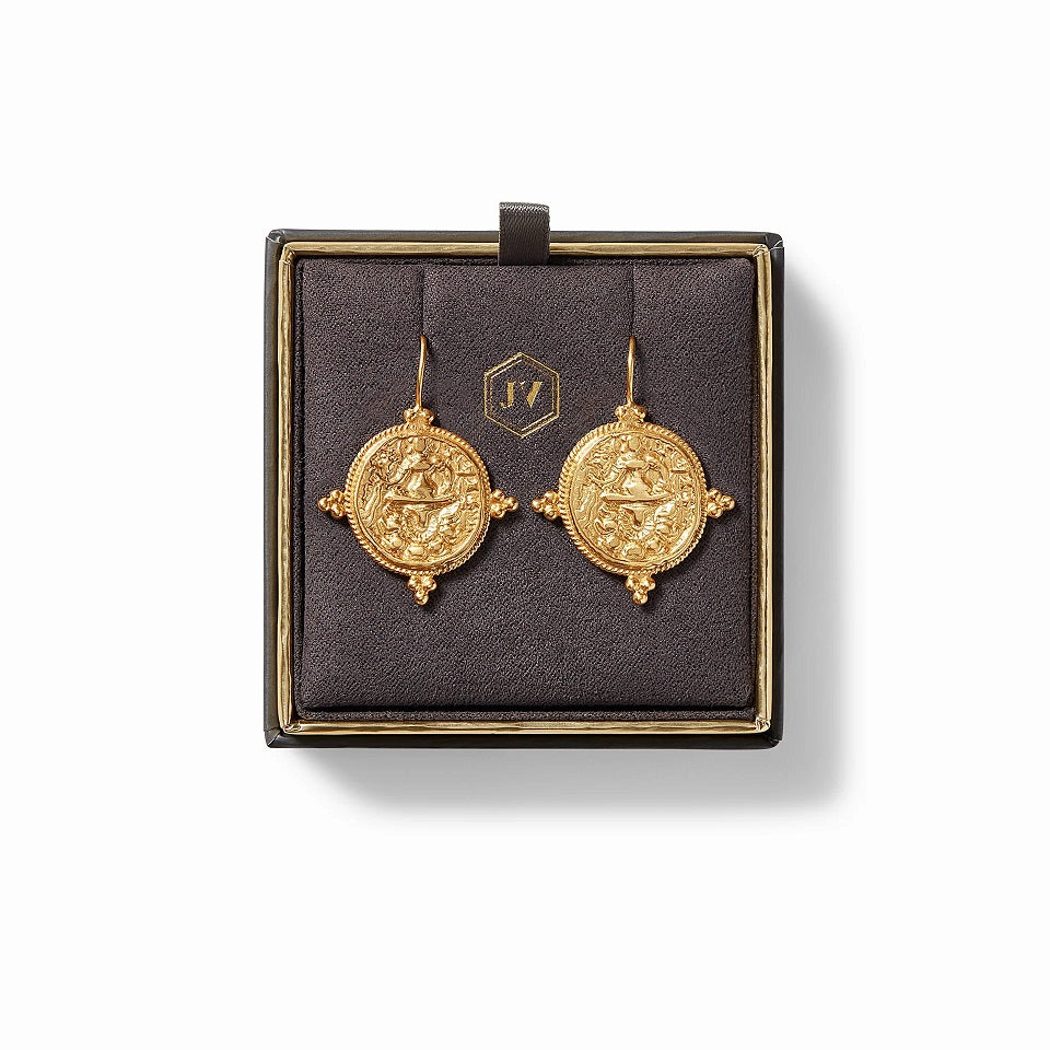 Quatro Gold Coin Earrings