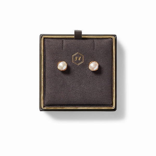 Penelope Gold & Pearl Stud Earrings