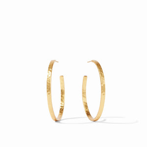 Crescent Gold Hoop Earrings / Extra Large