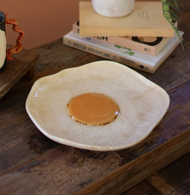 Ceramic Fried Egg Platter
