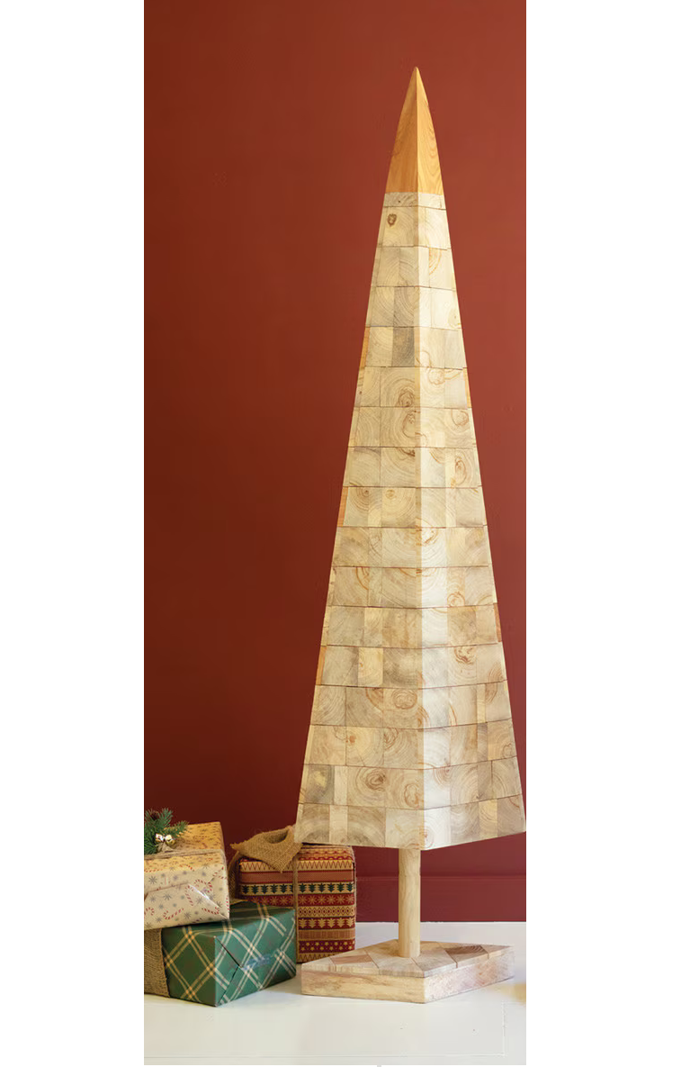 Wood Block Christmas Tree / Large