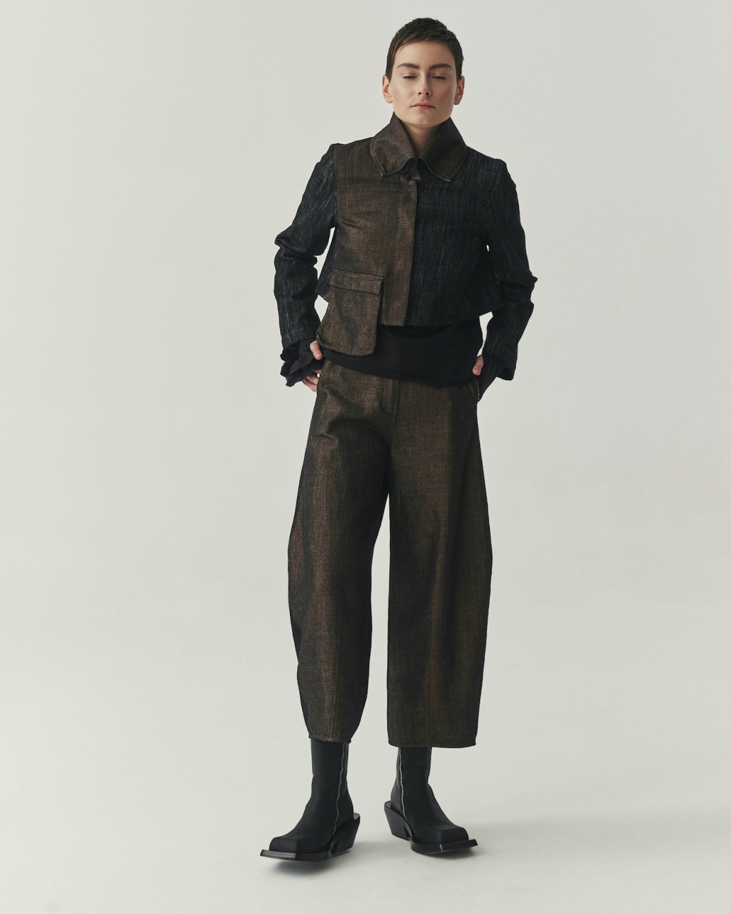 Kedziorek's Black & Copper Crop Jacket