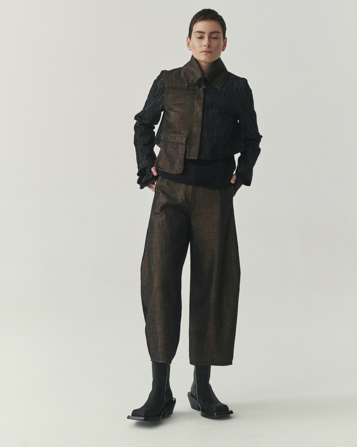 Kedziorek's Black & Copper Crop Jacket