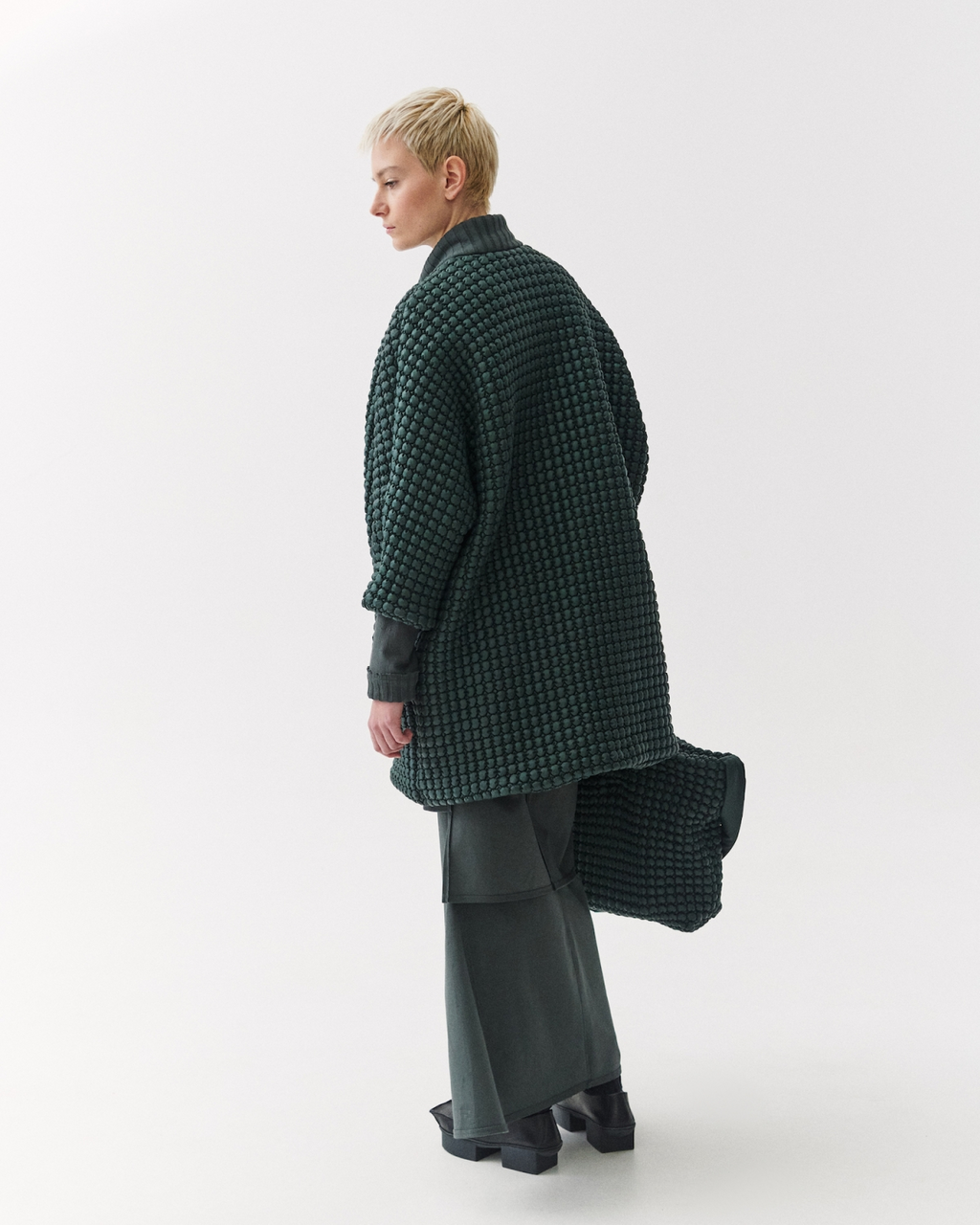 Kedziorek's oversized Bubble Coat in Green