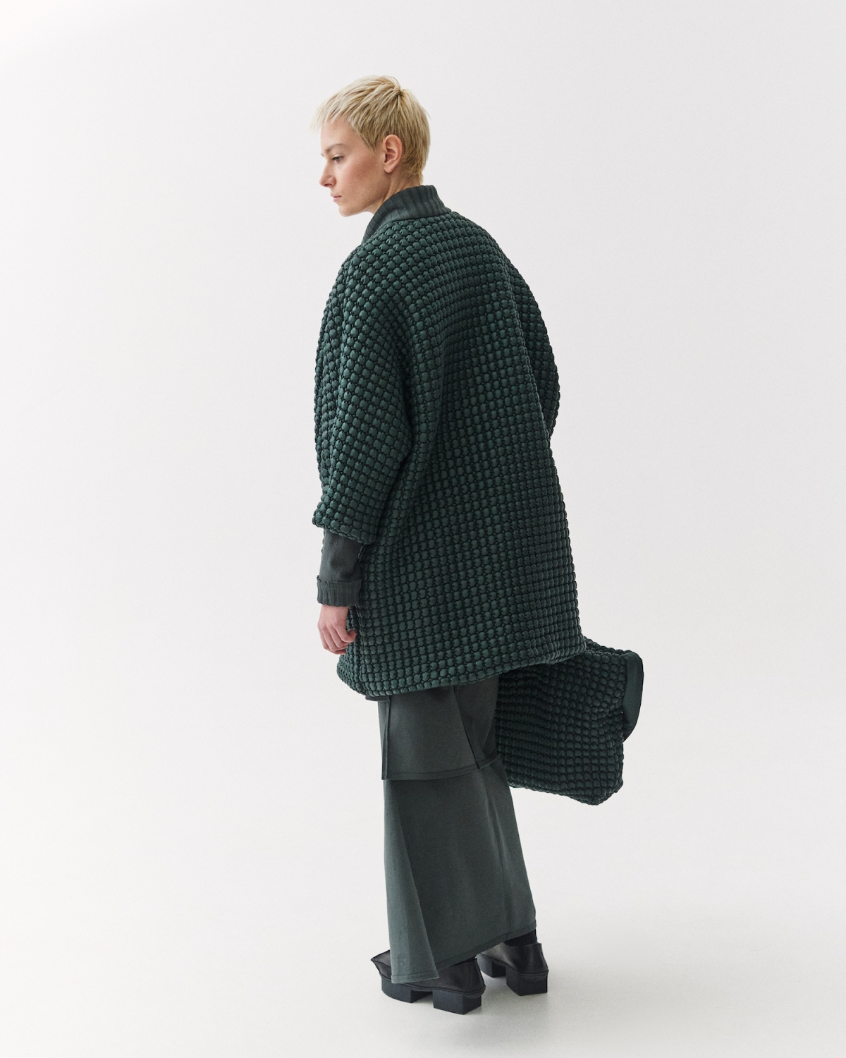 Kedziorek's oversized Bubble Coat in Green