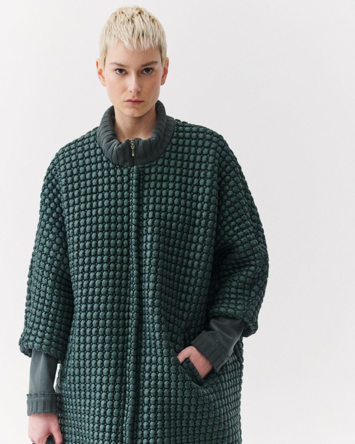 Kedziorek's oversized Bubble Coat in Green