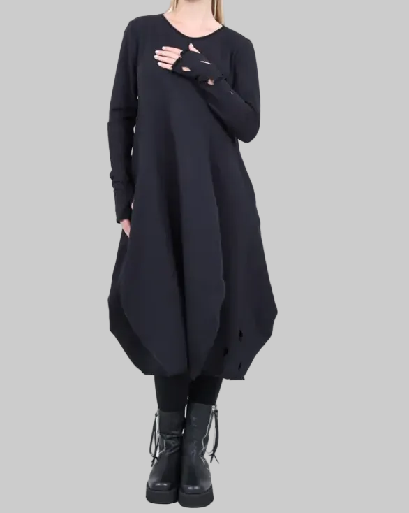 Kedziorek's cotton Bubble Dress in Black
