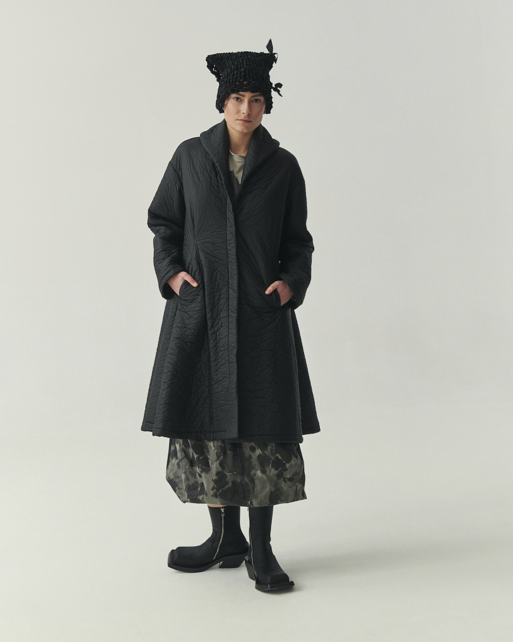 Kedziorek's Button Down Swing Coat in Black