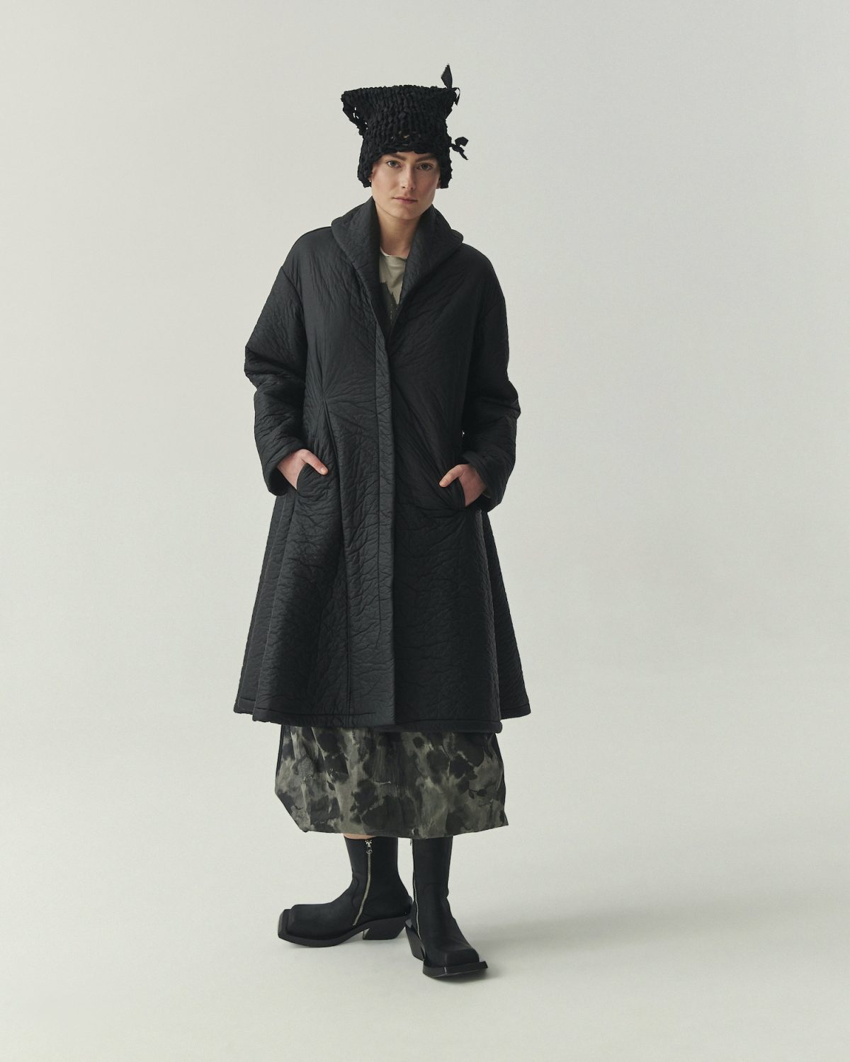 Kedziorek's Button Down Swing Coat in Black
