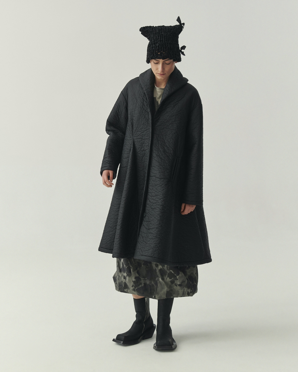 Kedziorek's Button Down Swing Coat in Black