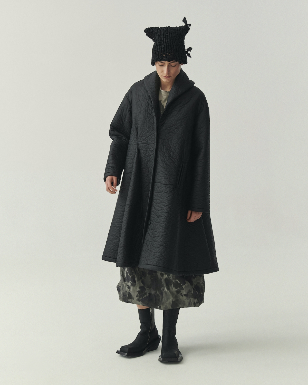 Kedziorek's Button Down Swing Coat in Black