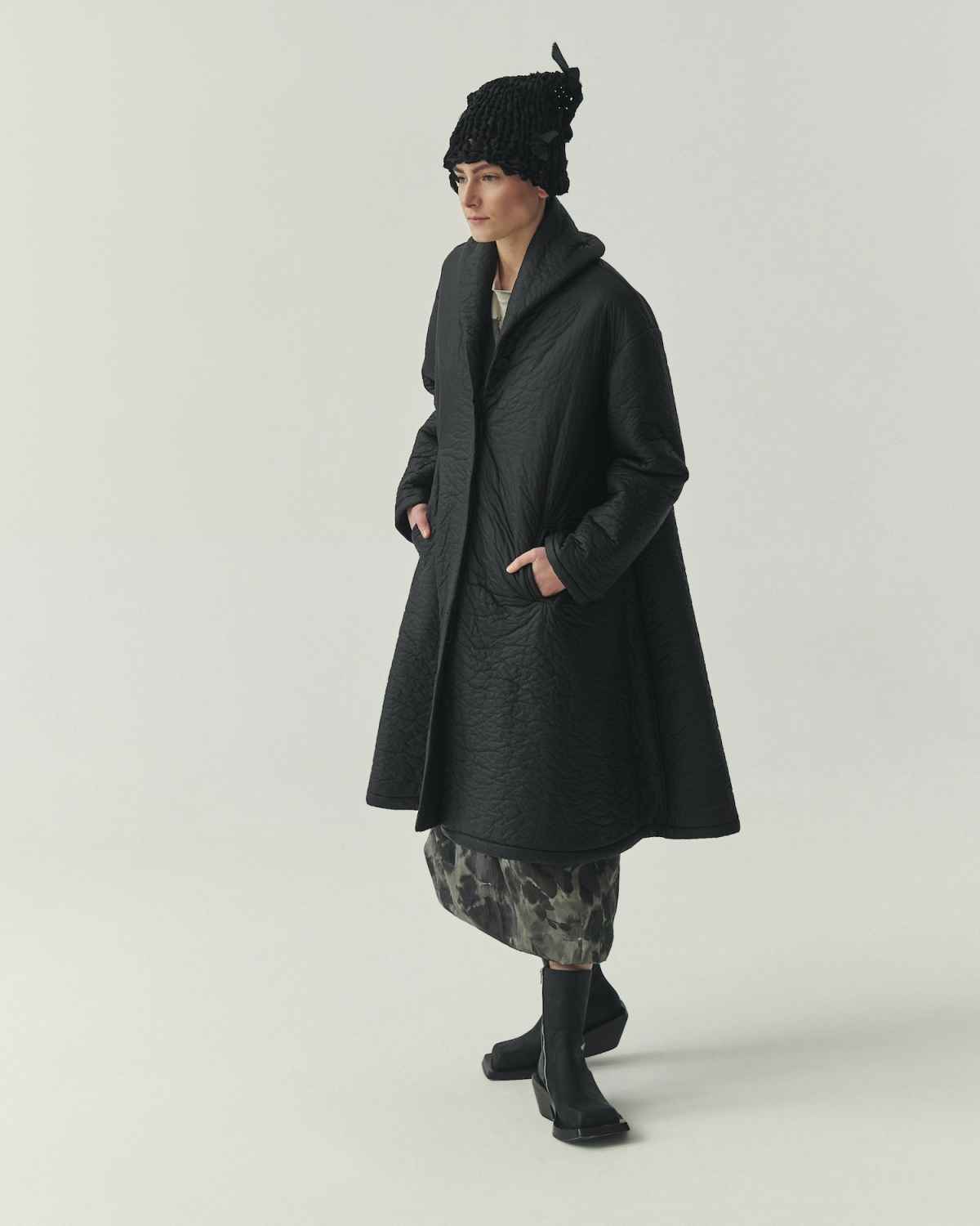 Kedziorek's Button Down Swing Coat in Black