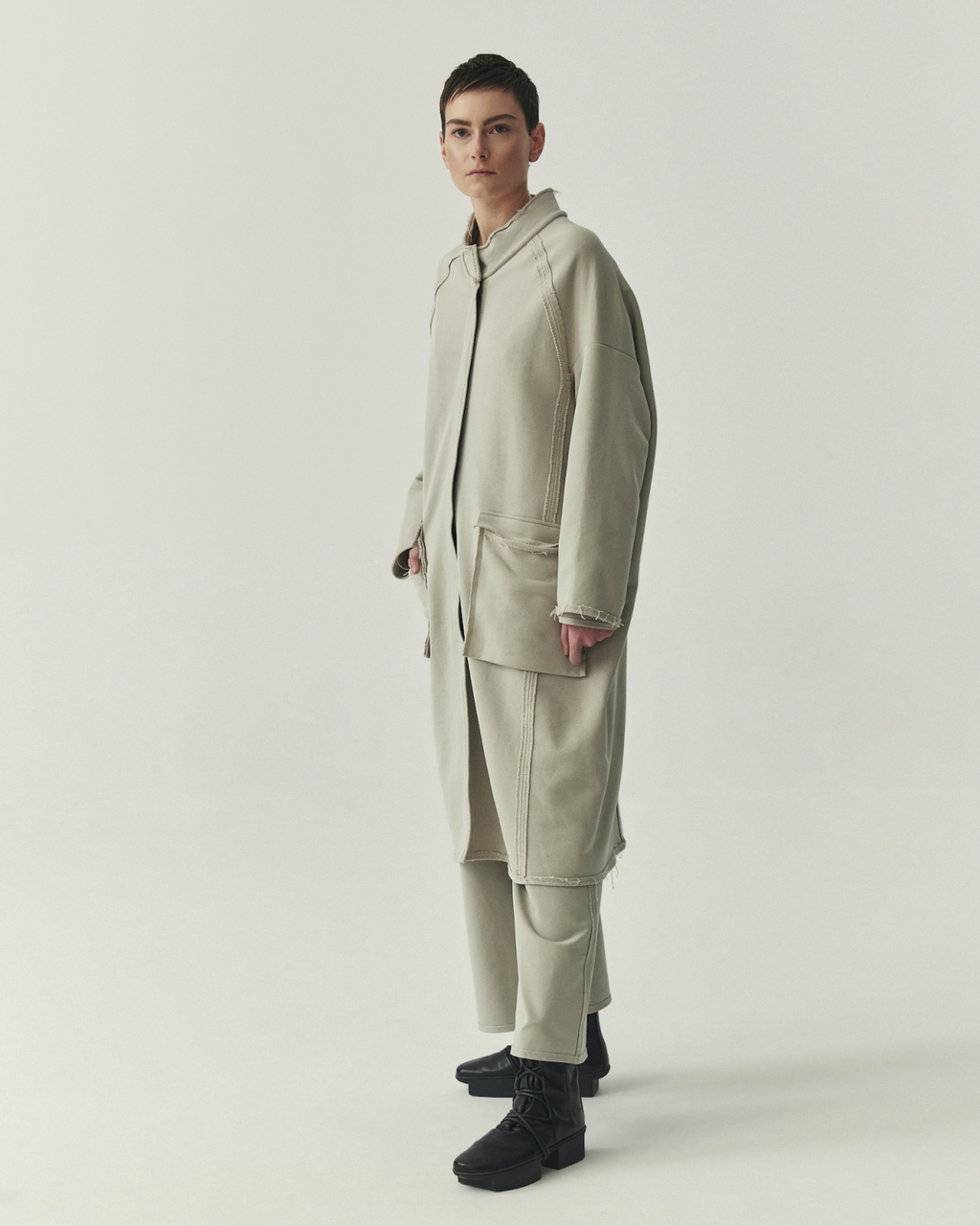 The Patch Pocket Coat from Kedziorek in Cloud