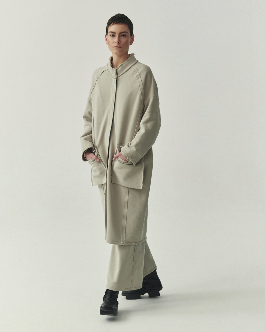The Patch Pocket Coat from Kedziorek in Cloud