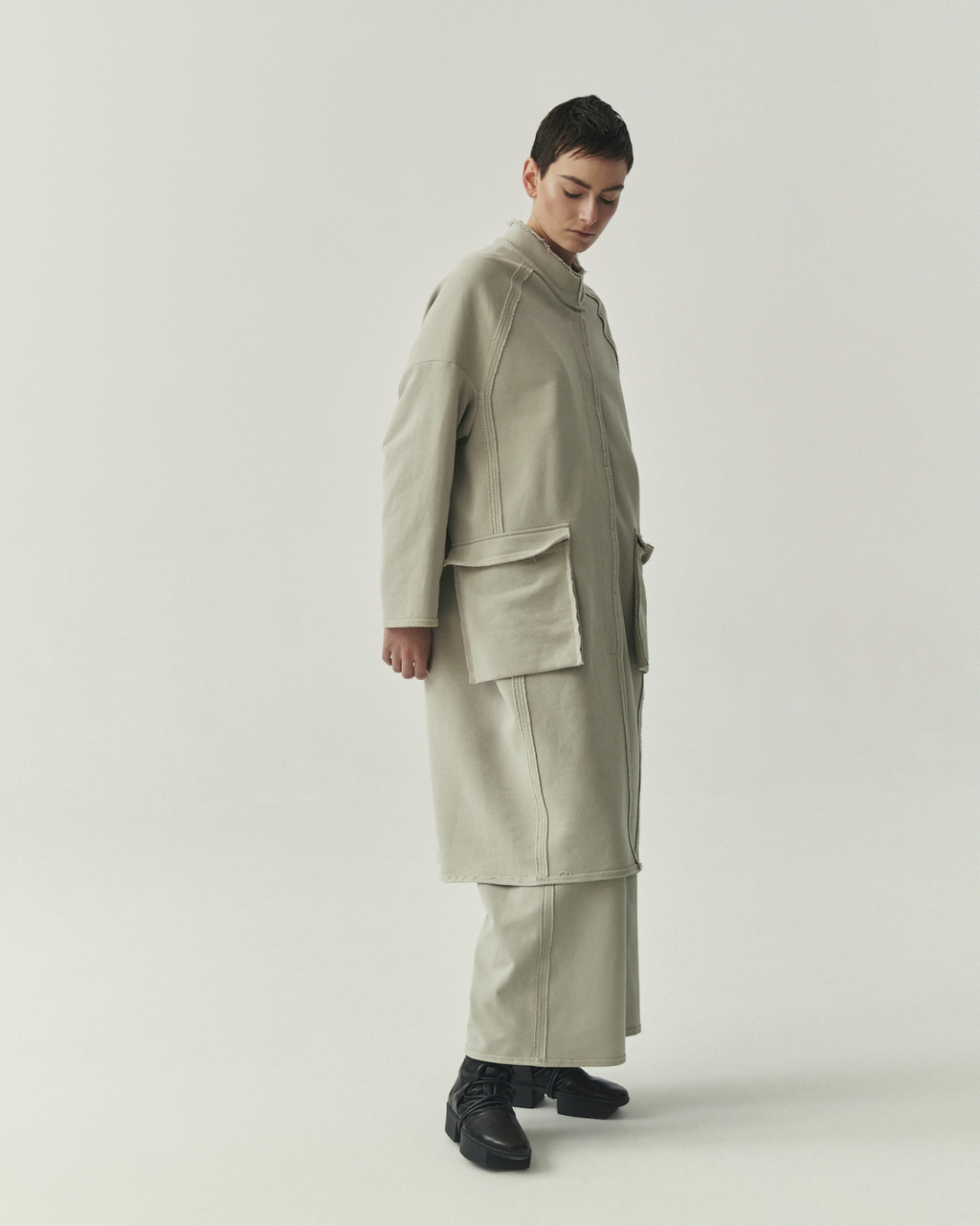 The Patch Pocket Coat from Kedziorek in Cloud
