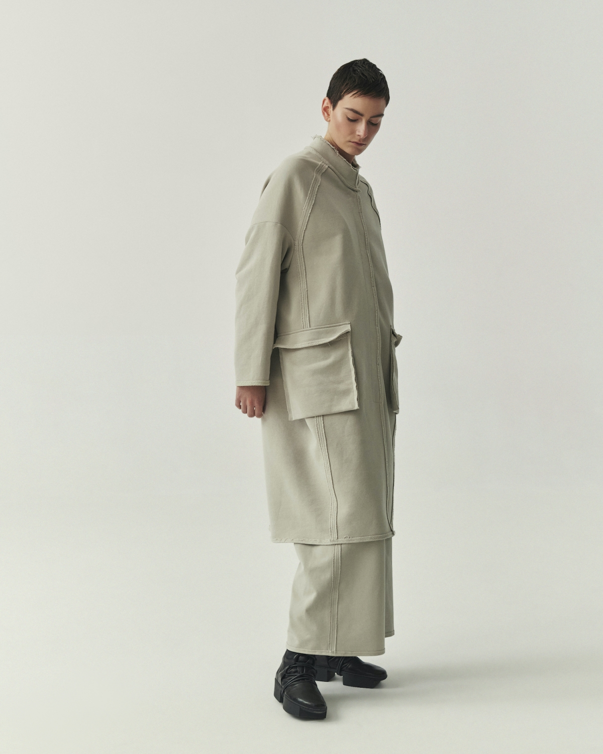 The Patch Pocket Coat from Kedziorek in Cloud