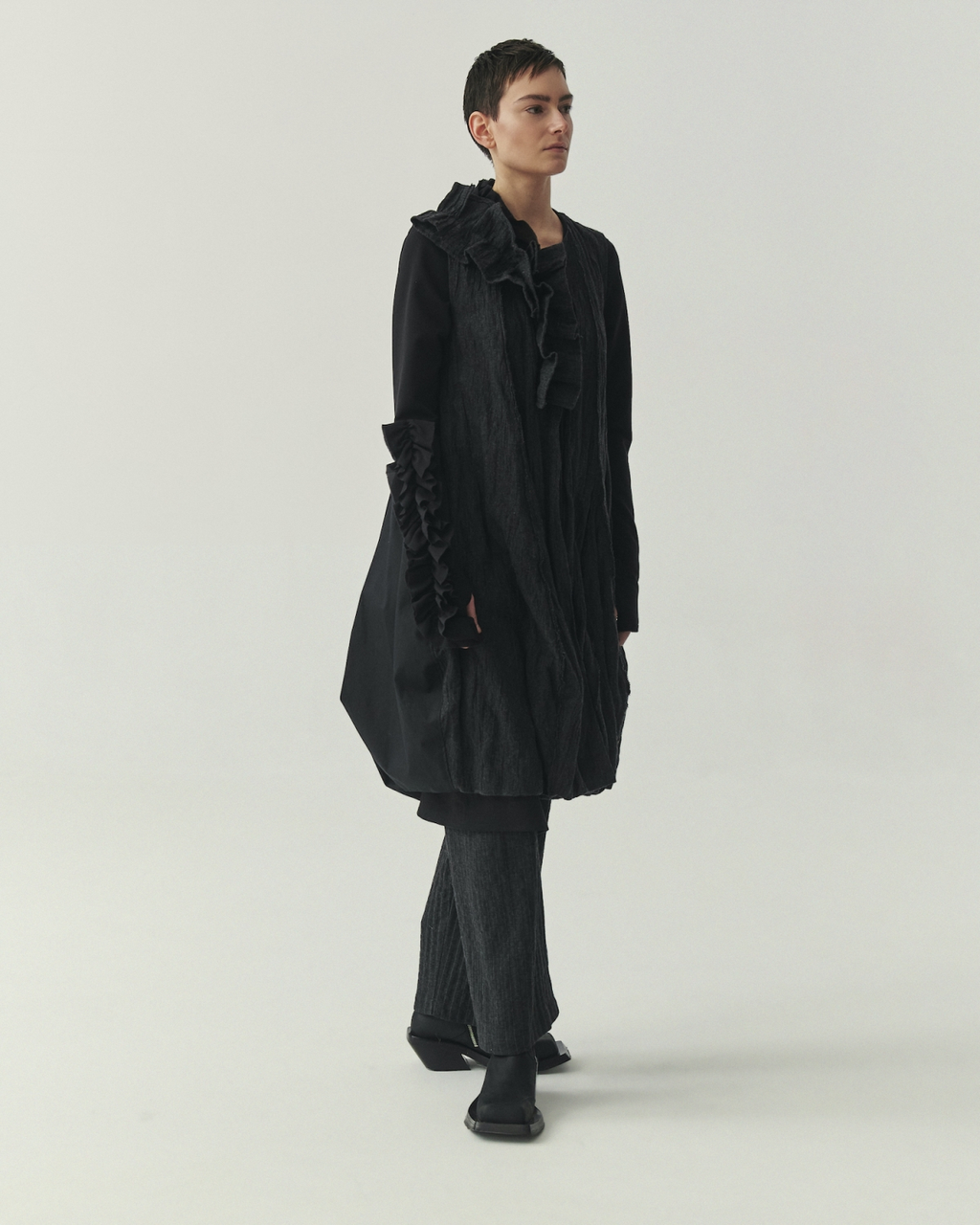 Kedziorek's Ruffle V-Neck Top