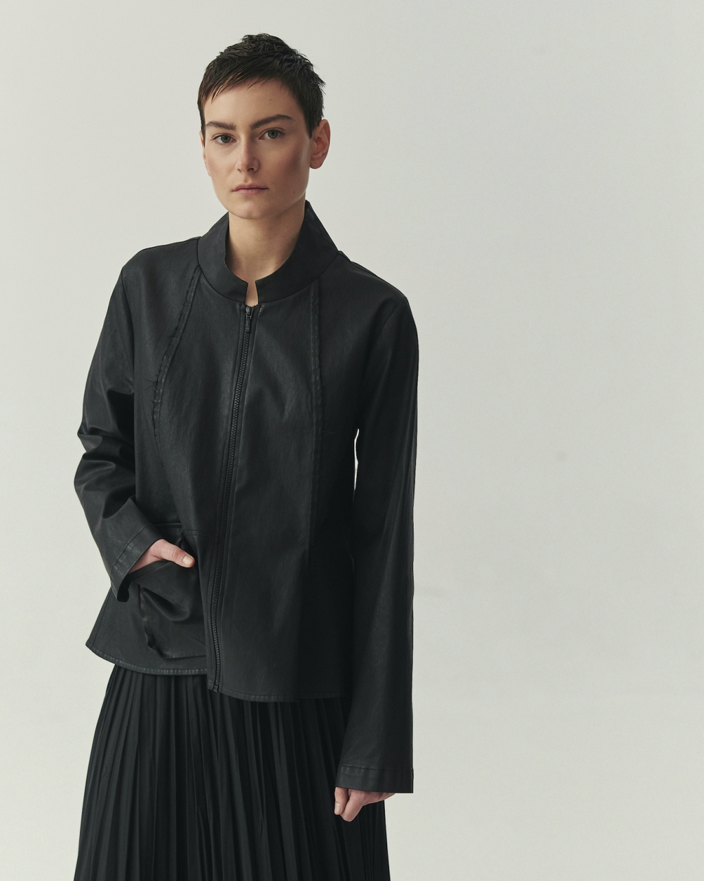 Kedziorek's Waxed Cotton Jacket in Black