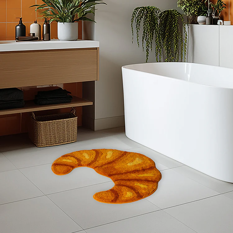 Kikkerland Croissant Bath Rug