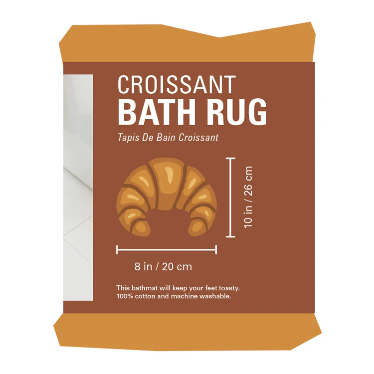 Kikkerland Croissant Bath Rug