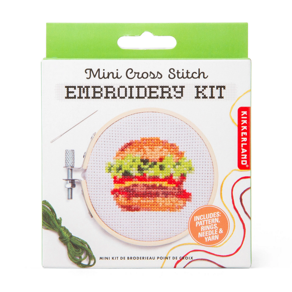 Burger Mini Embroidery Kit