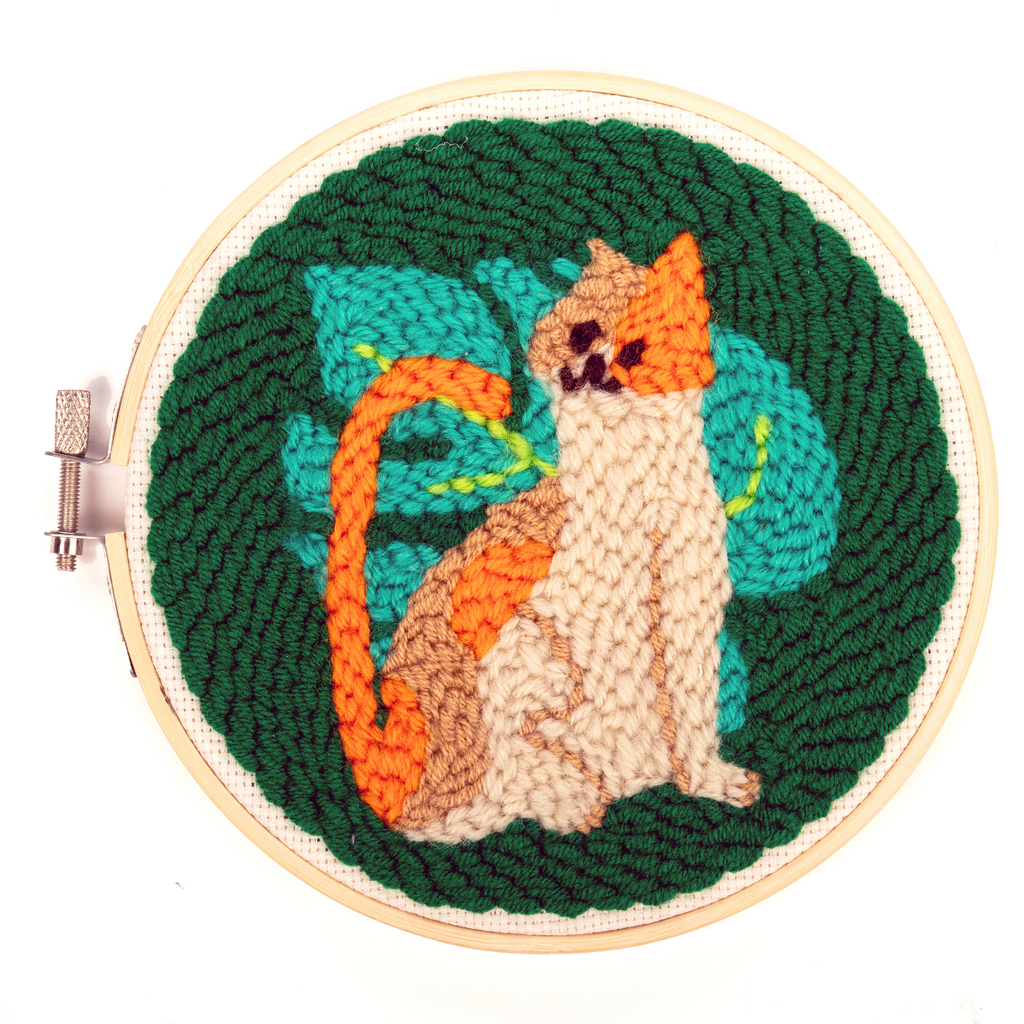 Kikkerland Cat Punch Needle Kit