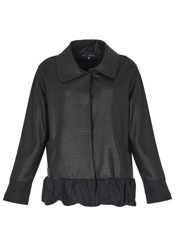 Kozan Roxanne Faux Leather Jacket in Graphite