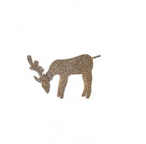 Champagne Gold Jeweled Deer Ornament