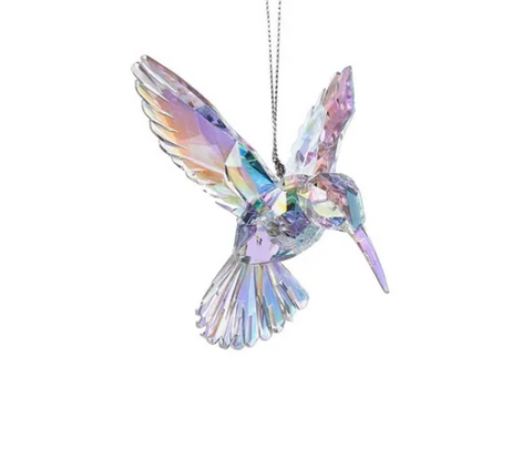 Iridescent Hummingbird Ornament