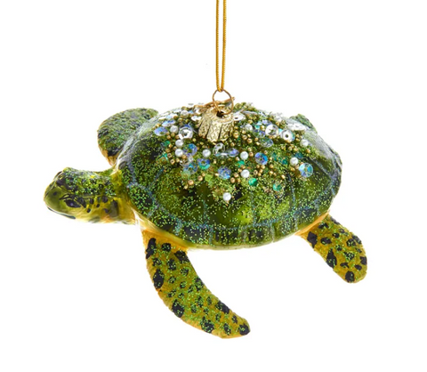 Glass Sea Turtle Ornament