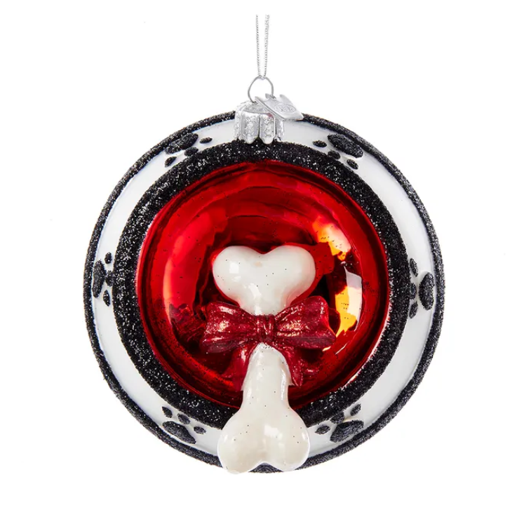 Dog Bone in Bowl Ornament