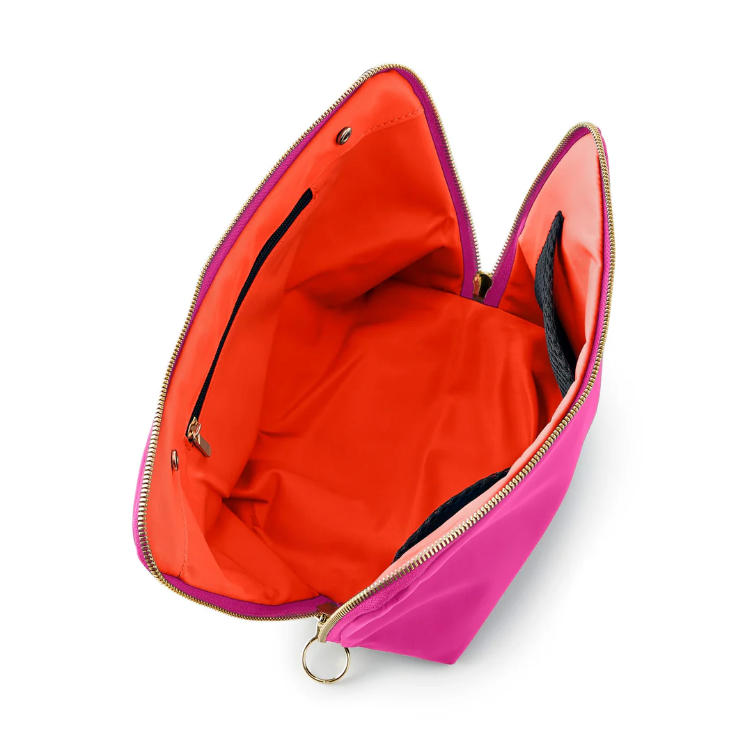 Signature Makeup Bag / Bubblegum Pink & Orange