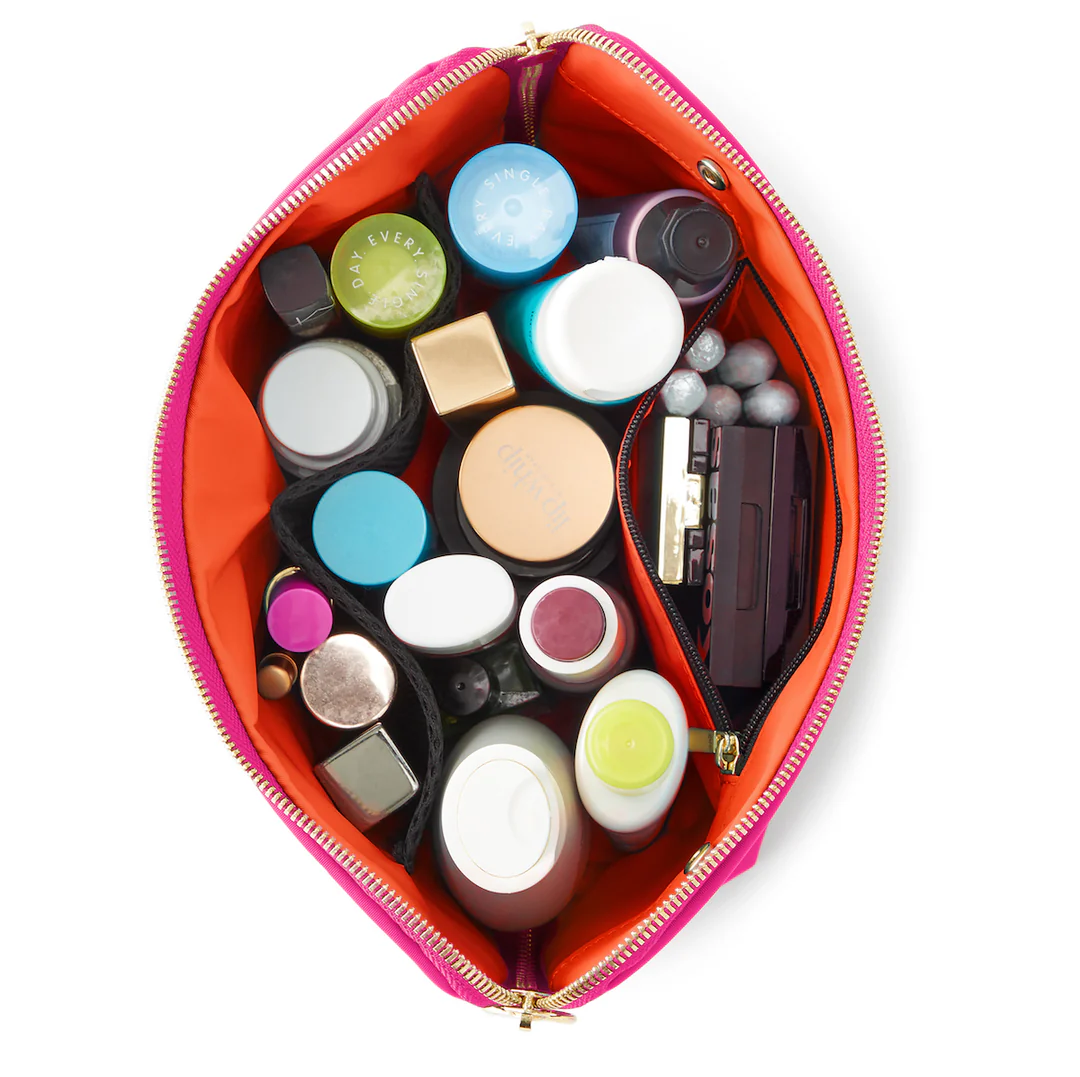 Signature Makeup Bag / Bubblegum Pink & Orange