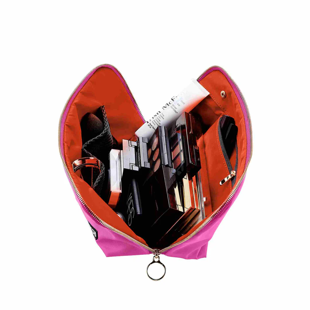 Signature Makeup Bag / Bubblegum Pink & Orange