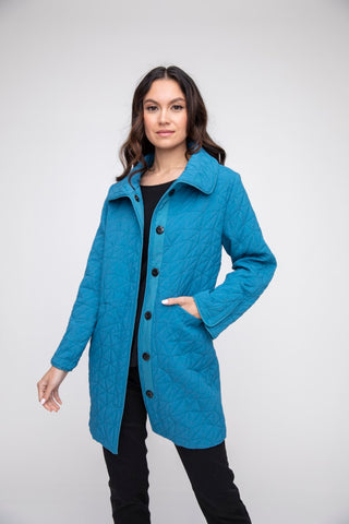 Liv by Habitat's Kaleidoscope Car Coat in Ocean