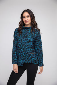 Liv by Habitat's Nouveau Stepped Hem Top in Ocean